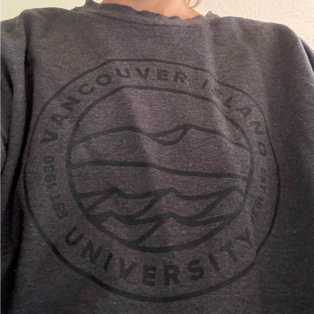 Vancouver Island University Black Crewneck Sweatshirt